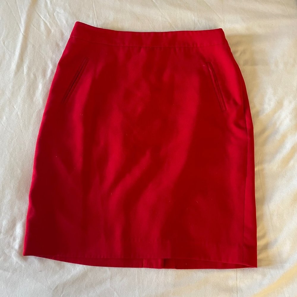 LOFT pencil skirt in red